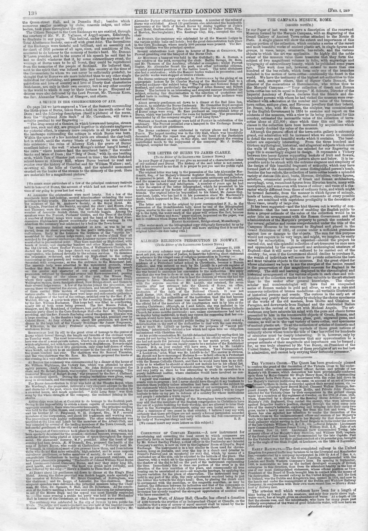 Burns letter to James Clarke